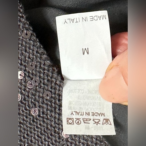 Brunello Cucinelli Women Stripe Cardigan - Grey and Blue - Size-up - Picture 4 of 10